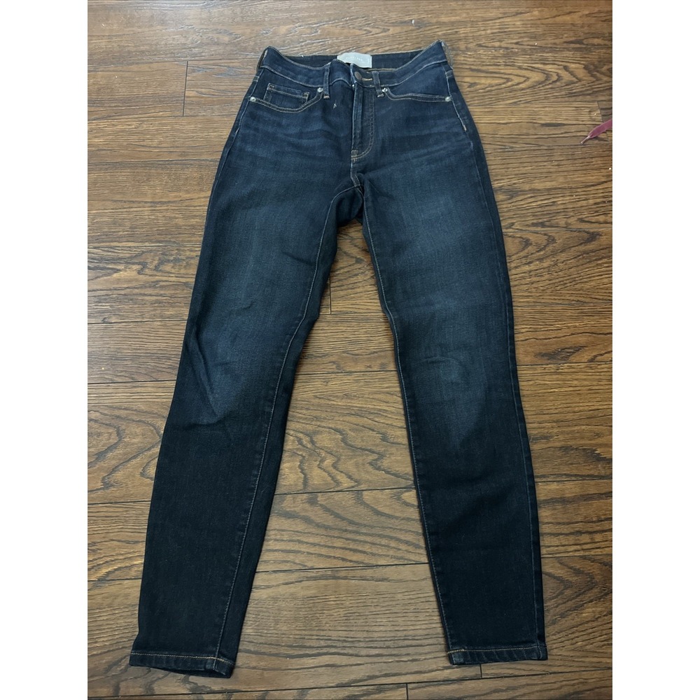 Everlane The Curvy High Rise Skinny Jeans Womens 26 Dark Blue Wash Stretch